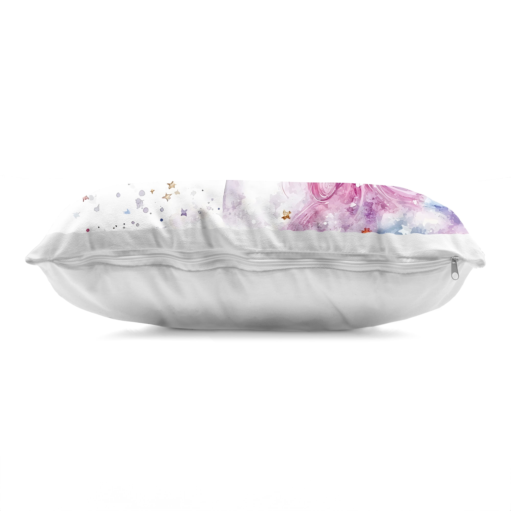 Stupell Industries Pink Mane Unicorn with Stars Decorative Printed Throw Pillow, design by Creative Studio