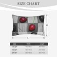 thumbnail image 6 of Balery Cherries Laid Pillow Covers,Bed Pilowcases,Reversible Plush Throw Pillow Covers End Pillow Encasement,Pillow Case - 14"X20", 6 of 9