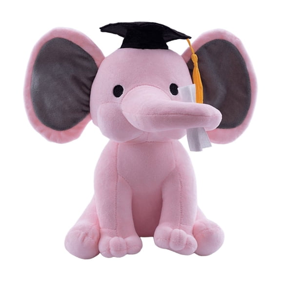 Aodebiao 2026 Graduation Elephant Stuffed Animal Plush with Diploma Tassel Graduation Hat Embroidered Blessings Preschool Kindergarten Gift for Student, , Friends, Relatives