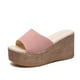 thumbnail image 2 of Mujeres Bowknot Beach Summer Pantuflas Plataforma Slope Heels Plus Size Shoes Wmkox8yii  hj789, 2 of 6