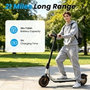 Electric Scooter for Adults, 19 Miles Long Range, 21 Mph Top Speed, Commuting Electric Scooter with Cruise Control, Dual Braking Systems 500W E-Scooter for Adults Teens