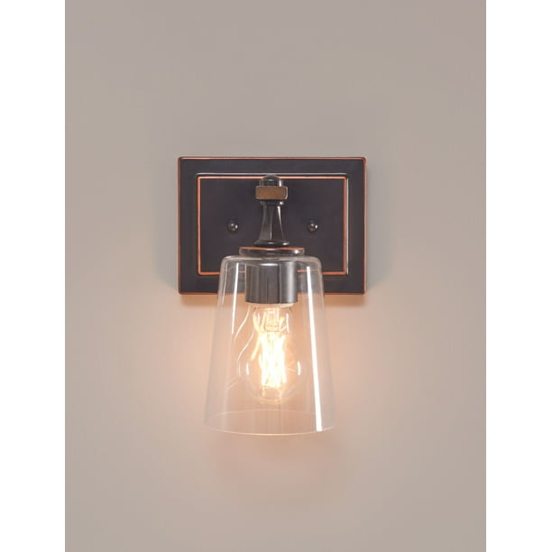 Better Homes & Gardens Holbrook Industrial 1Light Indoor Wall Sconce