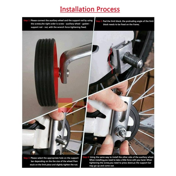 Bicycle side support wheel discount
