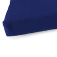 thumbnail image 5 of Jordan Manufacturing 45" x 18" Veranda Cobalt Blue Solid Rectangular Outdoor Glider Bench Cushion with Ties, 5 of 12