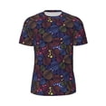 thumbnail image 5 of Wukai Colorful Shells Print Men's Short-Sleeved Mesh T-Shirt,Quick-Dry Short Sleeve Workout T-Shirt-Small, 5 of 8