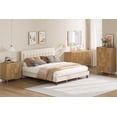 thumbnail image 4 of M optimized Modern 3 Drawer Dresser for Bedroom with Gold Handle and Large Drawer, Wood Double Chest of Drawers and Storage Organizer for Living Room, Hallway, Entryway, 4 of 4