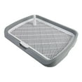 thumbnail image 3 of Caja de arena para inodoro para perros que mantiene las patas y los suelos limpios para interiores con entrada abierta para perros pequeños y Gris oscuro, 3 of 8