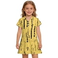thumbnail image 2 of CCRFTGI Polo Dresses for Kids Girls Size 7 Back To School Short Sleeve Uniform Cute Polka Dots Pleated Flare Skater Polo Dresses Summer Button Collared Pique Polo Dress Yellow 12-13 Years, 2 of 5