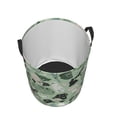 thumbnail image 3 of XMXT Collapsible Laundry Basket, Green Watercolor Stones Waterproof Laundry Hampers Storage Baskets Dirty Clothes Hamper, 62L, 3 of 8