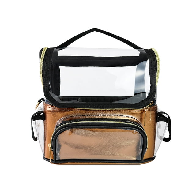 Bolsa de maquillaje portátil Bolsa de maquillaje simple transparente Estuche de maquillaje portátil de viaje de gran capacidad