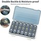 thumbnail image 5 of 3 times a day weekly pill organizer, 7 day pill organizer with large compartment, light and moisture resistant travel pill organizer for vitamins, med, 5 of 5