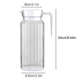 thumbnail image 2 of GBJHJIA Plastic Water with Lid and Handles,Clear Plastic Pitcher Square Base Clear Plastic Juice Container Pitcher - for Water, Iced Tea, Juice, Beverage, Lemonade, Milk and Mimosa Bar (C）, 2 of 4
