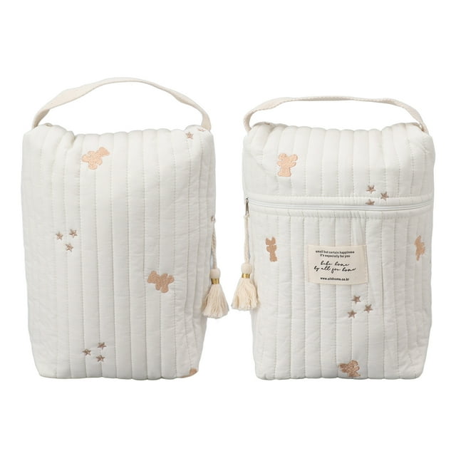 Diaper Bag Organizing Pouches, Multifunction Maternity Bag Mini Diaper Bag Diaper Bag Tote Quilted Cotton Cute Diaper Bag Baby Zipper Bag for Bottle Wipes Pacifier
