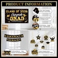 thumbnail image 3 of Graduation Decorations 2026 Black and Gold Party Decor Set include Congrats Grad Banner Backdrop Class of Balloons Supplies, 3 of 3