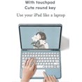 thumbnail image 3 of 2021 Ipad Pro 12.9 5th 4th 3rd Generation Touch Keyboard Case With Bluetooth Mouse Cute Round Key Color Keyboard Touchpad Detachable Trackpad Keyboard, 3 of 5