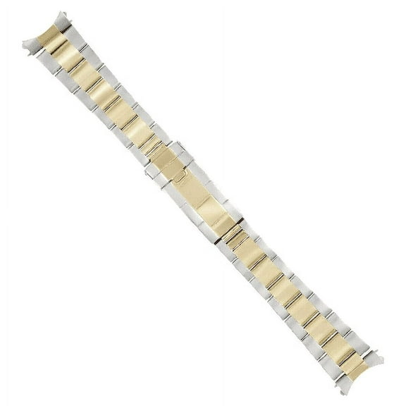 20MM OYSTER WATCH BAND  FOR ROLEX DAYTONA TWO TONE GOLD/STEEL DESIGNER CLASP