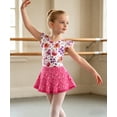 thumbnail image 4 of Aideaone Girls Ballet Leotards Dance Leotard Circle Skirt Ruffer Sleeve Ballerina Dresses with Skirted Shorts for Kid 5 - 8T, 4 of 5