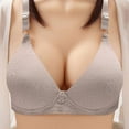 thumbnail image 5 of VISALY Wireless Bras Seamless Bras Sports Bras Minimizer Bras for Women No Underwire Breathable Bras for Older Women Deep V Neck Soft Bras Plus Size Bras Everyday Bra Comfy Bras Grey M, 5 of 5