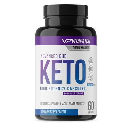 VitaPatch Premium Grade Advanced BHB Keto Diet Pills for Women and Men - Keto Supplements - BHB Salts Exogenous Ketones - 30 Day Supply