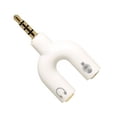 thumbnail image 2 of Injueey Divisor de audio de 3,5 mm 2 en 1 Interfaz de conector estéreo conveniente Convertidor de sonido Altavoces de teléfono Accesorios de Cables de audio/vídeo blanco, 2 of 6