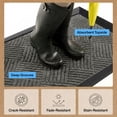 thumbnail image 5 of GORILLA GRIP Outside Doormat, WeatherMax Waterproof Indoor Outdoor Door Mat, 35x23 Gray Diamond, 5 of 9