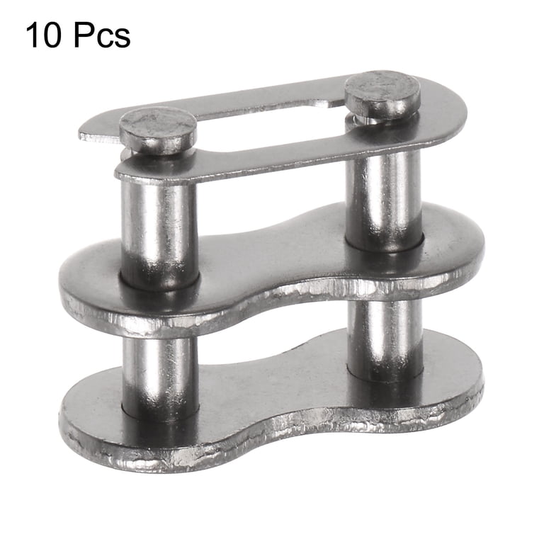 10Pcs Roller Chain Connecting Links For #60 (12A) Chain - Half Link Chain End Connectors, 3/4" Pitch