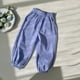 thumbnail image 2 of Odeerbi 1-10 Años Niños Niñas Hielo Seda Bloomers Verano Pantalones Jogger Color Sólido Lindo Ocio Pantalones Linterna Pantalones Haren, 2 of 5