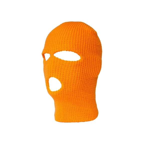 Three Hole Neon Colored Ski Mask - Orange