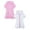Pink 1PCS & White 1PCS, variant on LUOGENLI 2 Pack Little Girls Swim Cover up Kids Swimsuit Coverup Zip up Beach Bathing Suit Hooded Bathrobe Absorbent Beach Dress Girls Fourth of July Dress 10-12 Casual 120