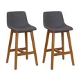 thumbnail image 1 of Nora Set of 2 Upholstered Barstools with Solid Wood Legs, 1 of 9