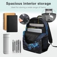 thumbnail image 3 of Jeiento 4 Piece Backpack And Lunch Box Set for Kids Boys & Girls 17 Inch Blue Sea Turtle Lightweight School Bag Set with Pencil Case, Bookmarks for Elementary Back to School, 3 of 7
