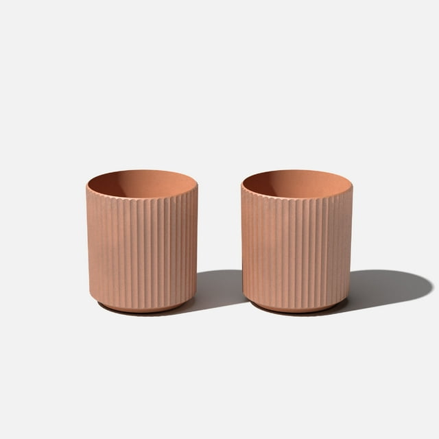 Veradek Demi Series Jardinière en Plastique-Pierre de 12 Po - Lot de 2 Terre Cuite