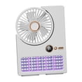 thumbnail image 2 of Ventilador portátil con pantalla LED, 2 en 1, 5 velocidades, lámpara de viento, ventilador de escritorio para dormitorio recargable, 2 of 8