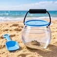 thumbnail image 4 of Transportín Portátil de Plástico Transparente para Pequeños Animales, con Tapa y Asa de Silicona Suave: Pecera Pequeña para La Playa, Acuario o Como Hogar Temporal para Criaturas Pequeñas., 4 of 7