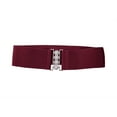 thumbnail image 2 of Women's Fashion Elastic Cinch Belt 3 Wide Stretch Waist Band Clasp Buckle, 2 of 6