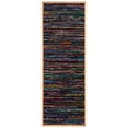 thumbnail image 3 of SAFAVIEH Montauk Rowland Abstract Striped Runner Rug, Black/Natural, 2'3" x 7', 3 of 7