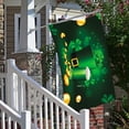 thumbnail image 2 of LSLJS St. Patrick's Day Banner Backdrop Decorations,35"x59" Fabric Green Leaves Trefoil Pattern Photo Background Irish Festival Flags Luck Green Yard Sign Spring Banners for Outdoor Party, 2 of 5