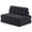 Black, variant on JustSmart Convertible Corduroy Folding Sofa Bed, Full Size Futon Sleeper Chair with Headrest & Lumbar Pillow, Portable Fold Out Guest Bed Mattress for Living Room, Apartment, Beige
