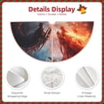 thumbnail image 3 of Rateoe Fire Sky Dragon Pattern Christmas Tree Skirt with Ties , Christmas Tree Decorations, Farmhouse Christmas Decor Xmas Holiday Decorations-30", 3 of 6