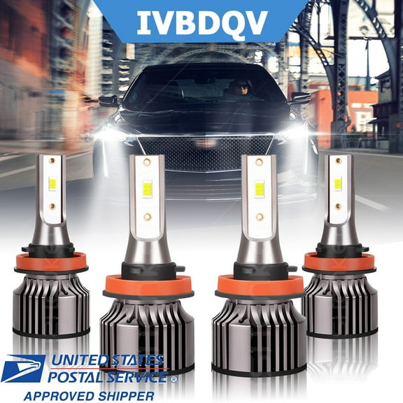 For Dodge Grand Caravan 2011-2020  LED Headlight bulbs High Low Beam 6000K H11*2 Pack of 4