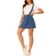 thumbnail image 4 of Falda de mezclilla para mujer, tirantes ajustables, mini tirantes, falda de mezclilla lavada, 2XL M azul, 4 of 7