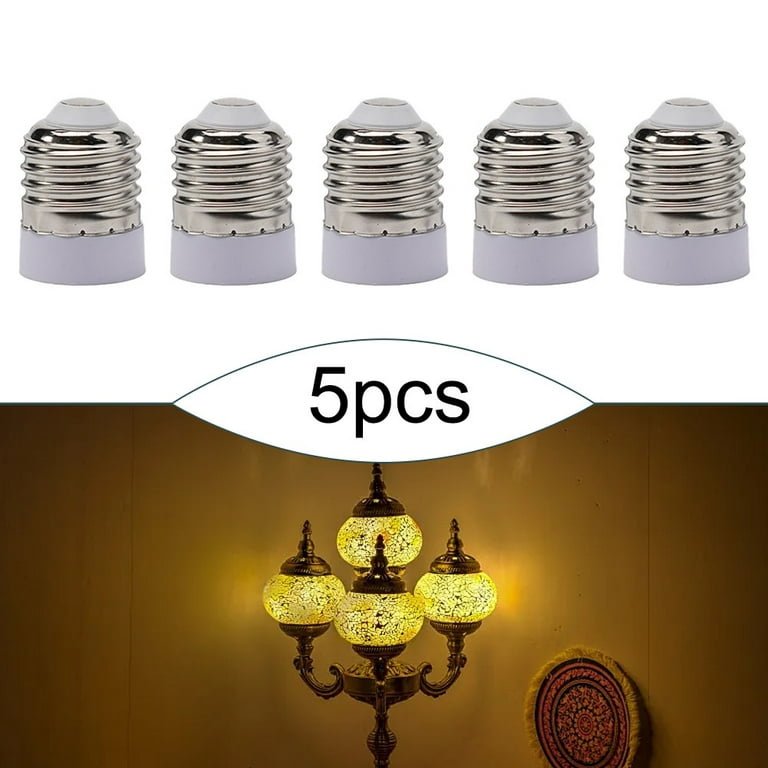 2 in 1 E26 Light Socket Splitter Adapter, 2 E26 E27 Standard Medium Base  Bulbs in One Socket Y-Shape Lamp Holder Converter, Maximum 120W and 200℃  Heat