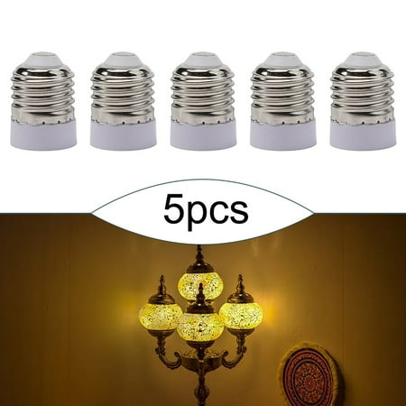

5pcs Light Bulb Socket Adapter Medium Base E26/E27 to E12 Lamp Heads 80-277V