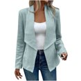 thumbnail image 2 of Black**Friday on Sale ChaoHeng Fall Coats for Women 2025 Women's Textured Tweed Jacket,Open Front Lapel Coat with Pocket Detail, 2 of 9