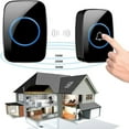 thumbnail image 2 of DEBGFS ZOUYUE Wireless Doorbell for Home Battery Operated 1000Feet Operating Adjustable Volume Easy-to-Use Waterproof Doorbell with LED Flash 1 Push Button & 1 Receiver Black,black,1set, 2 of 5