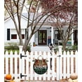 thumbnail image 3 of Christmas Welcome Front Door Sign Funny Wreaths Hanging Wooden Plaque Decoration Round Rustic Wood Farmhouse Porch Decor for Home Front Door Decor, 12 x 12 Inch, 3 of 5
