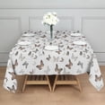 thumbnail image 3 of White Butterfly Pattern Square Tablecloth,Waterproof Square Table Cover,Wipeable Spillproof Washable Table Cover for Home Kitchen Party Decor 42"X42"(107x107cm), 3 of 6