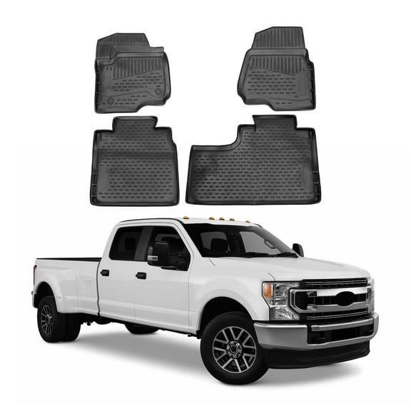 OMAC Floor Mats Liner for Ford F-350 Super Duty Crew Cab 2017-2022 All-Weather