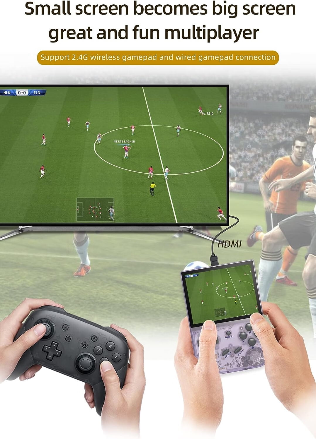 RG35XX Plus Spelconsole, handheld spelconsole met 3300mAh batterij en 3