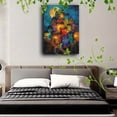 thumbnail image 5 of 1pc Wooden Framed Canvas Painting - Eiffel Tower & Parisian Balcony with Pink Flowers, Vintage French Wall Art, Ready to Hang Home Decor for Bedroom, Living Room, 5 of 7